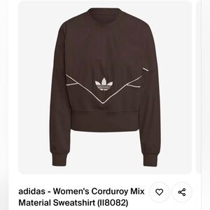 Adidas Women's corduroy mix material Sweatshirt size XL